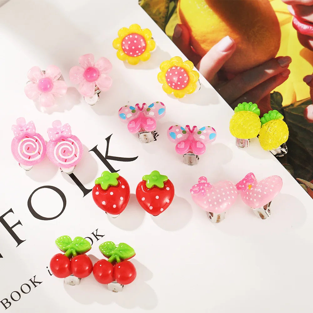 Cute Animal Fruit Cherry Ear Clips| pktjewelrygiftshop