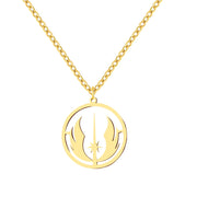 Stainless Steel Jedi Order Symbol Pendant Necklace