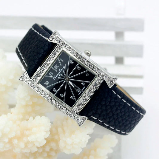 Black Square Shaped WristWatch