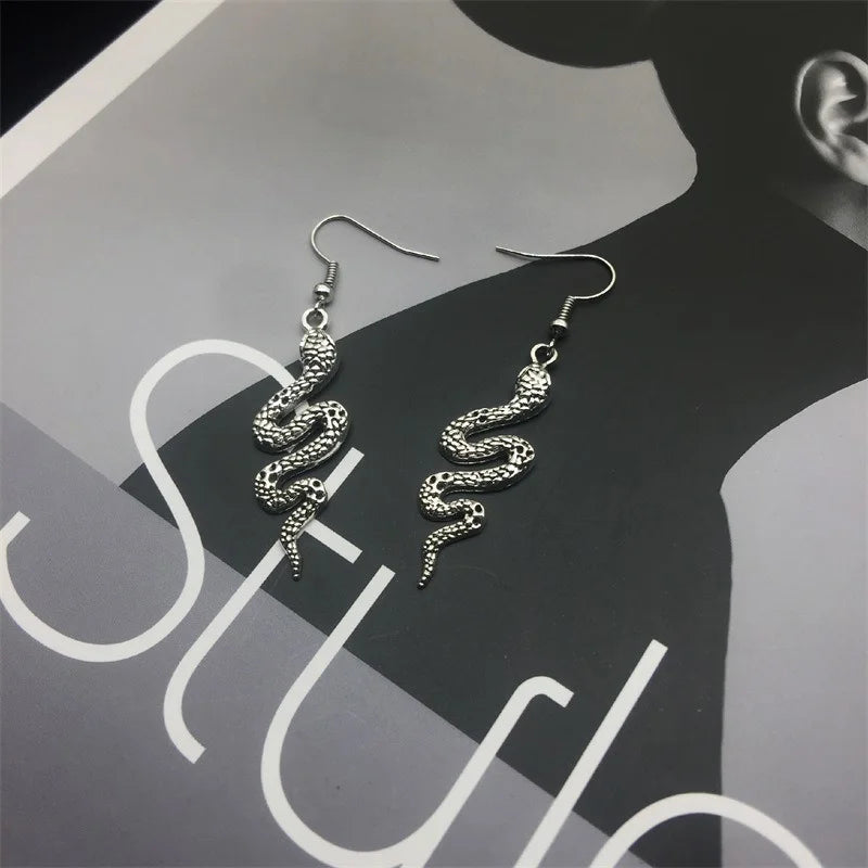 Trendy Vintage Snake Shape Dangle Earrings for Women