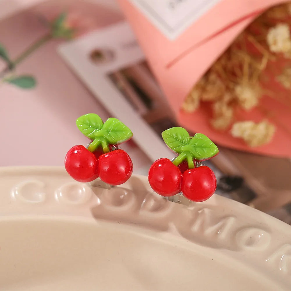 Cute Animal Fruit Cherry Ear Clips| pktjewelrygiftshop