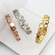 Luxury AAA+ Cubic Zircon Crystal Open Cuff Bracelets