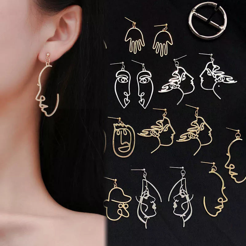 Punk Human Face Drop Earrings