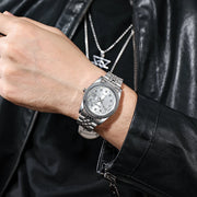 New 2021 Fashion Stainless Steel Men Quartz Wristwatch