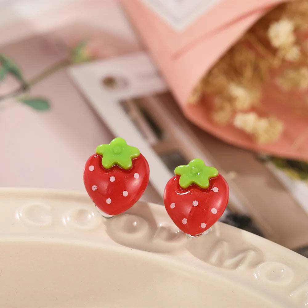 Cute Animal Fruit Cherry Ear Clips| pktjewelrygiftshop