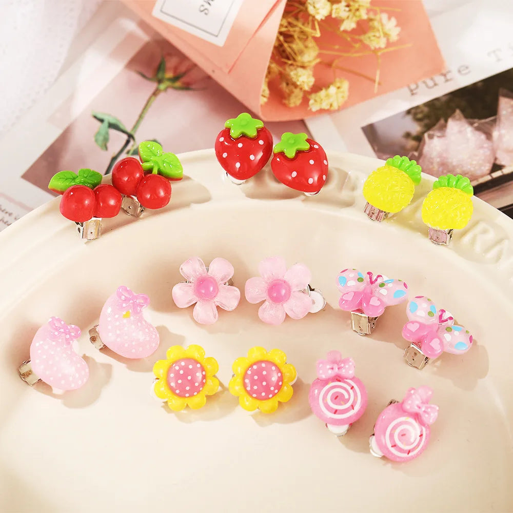 Cute Animal Fruit Cherry Ear Clips| pktjewelrygiftshop