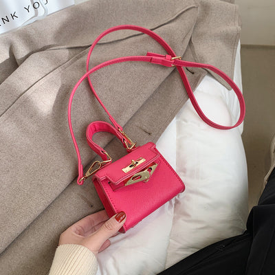 Women's Bag New Trendy Stylish Good Texture Western Style Shoulder Crossbody Satchel Mini Bag Fancy Easiest for Match Kelly Bag