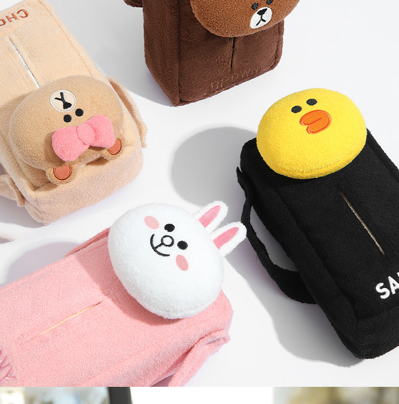 Cartoon Creative Cute Car Tissue Box Hanging Car Interior Car Special Paper Extraction Box Automobile Armrest Box Cover Car Tissue Box