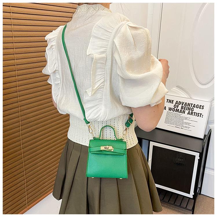 Women's Bag New Trendy Stylish Good Texture Western Style Shoulder Crossbody Satchel Mini Bag Fancy Easiest for Match Kelly Bag