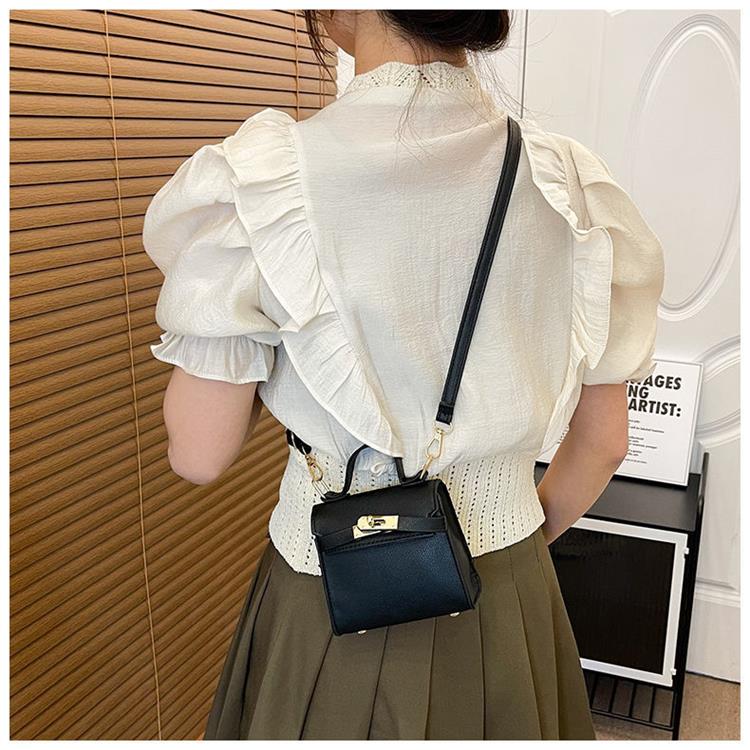 Women's Bag New Trendy Stylish Good Texture Western Style Shoulder Crossbody Satchel Mini Bag Fancy Easiest for Match Kelly Bag