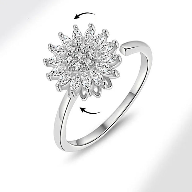 Fashion Crystal Sunflower Ring for Women| Pktjewelrygiftshop