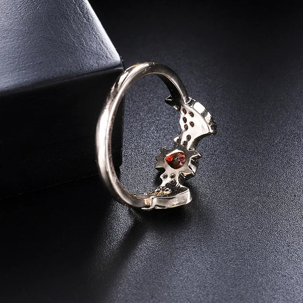  Cute Design Inlaid Red Zircon Bat Ring| Pktjewelrygiftshop