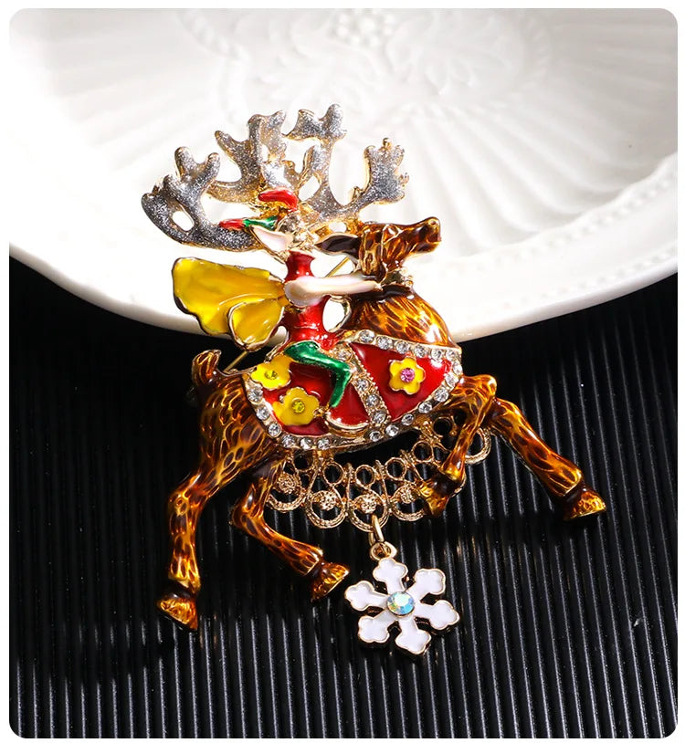 Hot-Selling New Christmas Reindeer Brooch