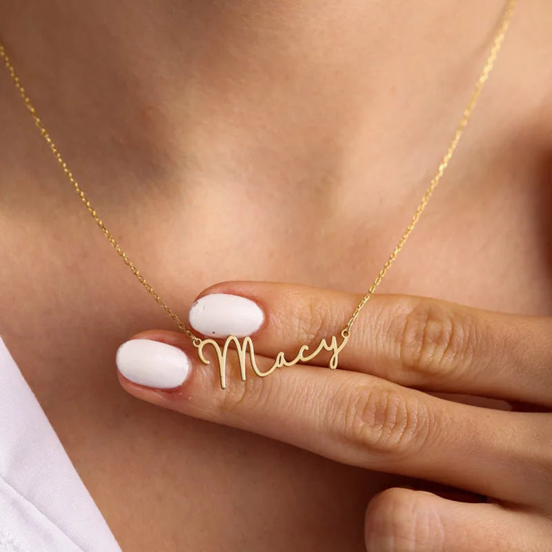 Custom Signature Name Necklaces for Women