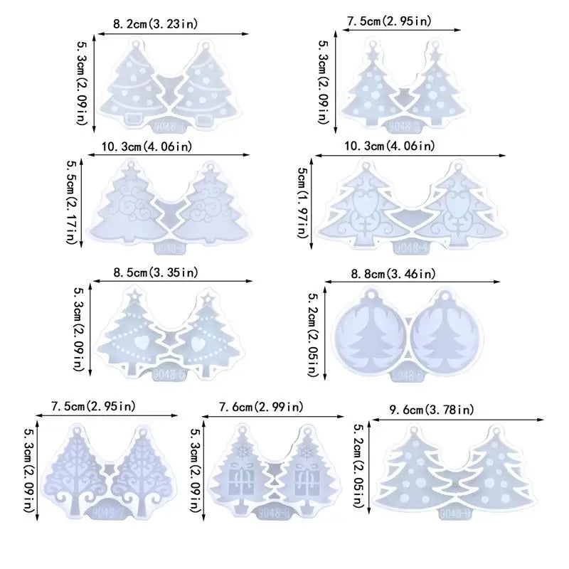 Christmas Earrings Pendant Silicone Mold