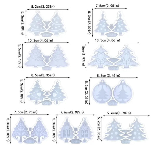Christmas Earrings Pendant Silicone Mold