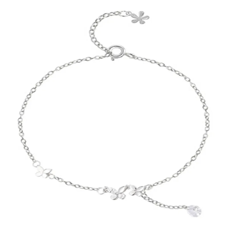 Silver Color Butterfly Anklet for Women| Pktjewelrygiftshop