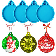 4Pcs Christmas Ball Ornament Resin Mold