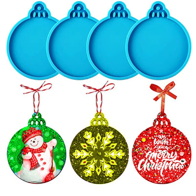 4Pcs Christmas Ball Ornament Resin Mold