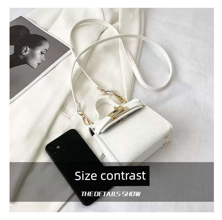 Women's Bag New Trendy Stylish Good Texture Western Style Shoulder Crossbody Satchel Mini Bag Fancy Easiest for Match Kelly Bag