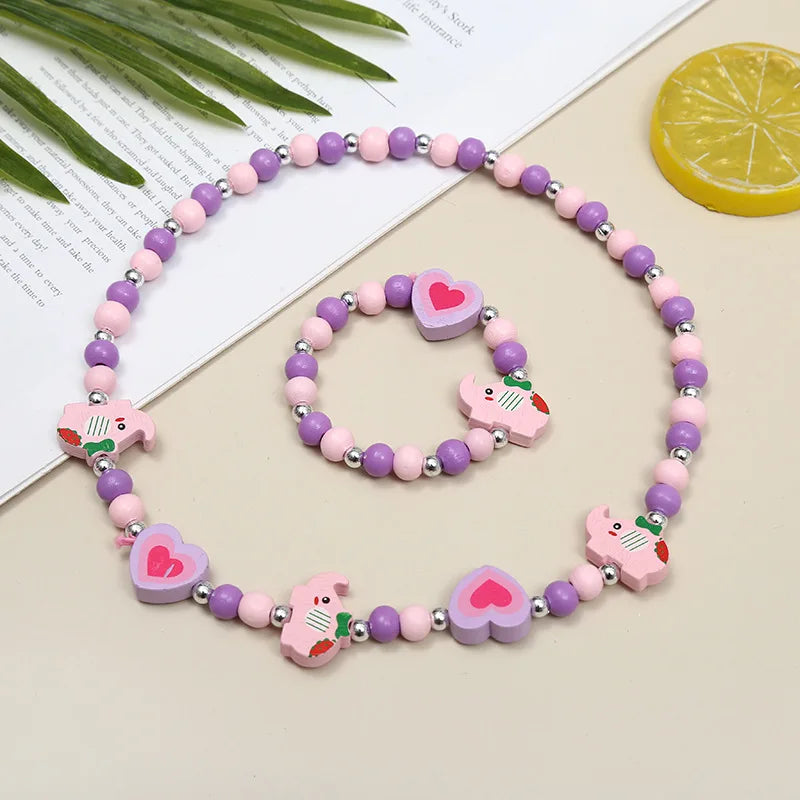 Adorable 2pcs/Set Cute Necklace Bracelet Sets