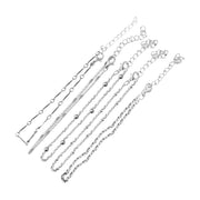 T5Pcs Anklet Multi-layer Bead Chain Set | Pktjewelrygiftshop