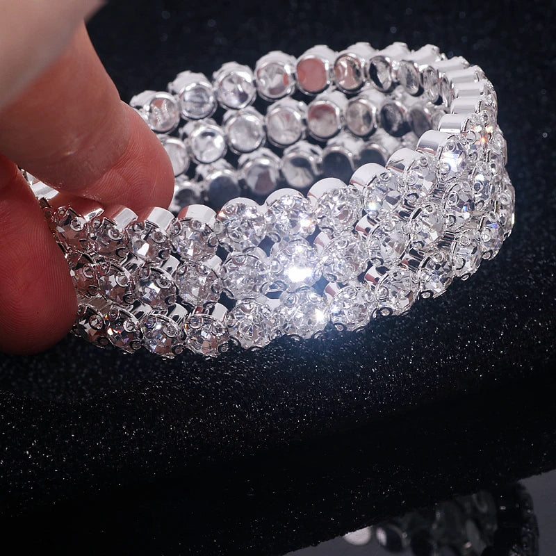 Luxury Bling Crystal Rhinestone Bracelets | pktjewelrygiftshop