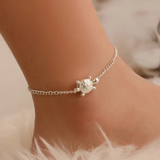 Simple and Small Turtle Anklet | Pktjewelrygiftshop