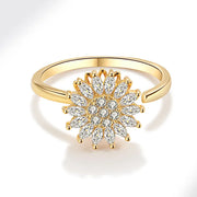 Fashion Crystal Sunflower Ring for Women| Pktjewelrygiftshop