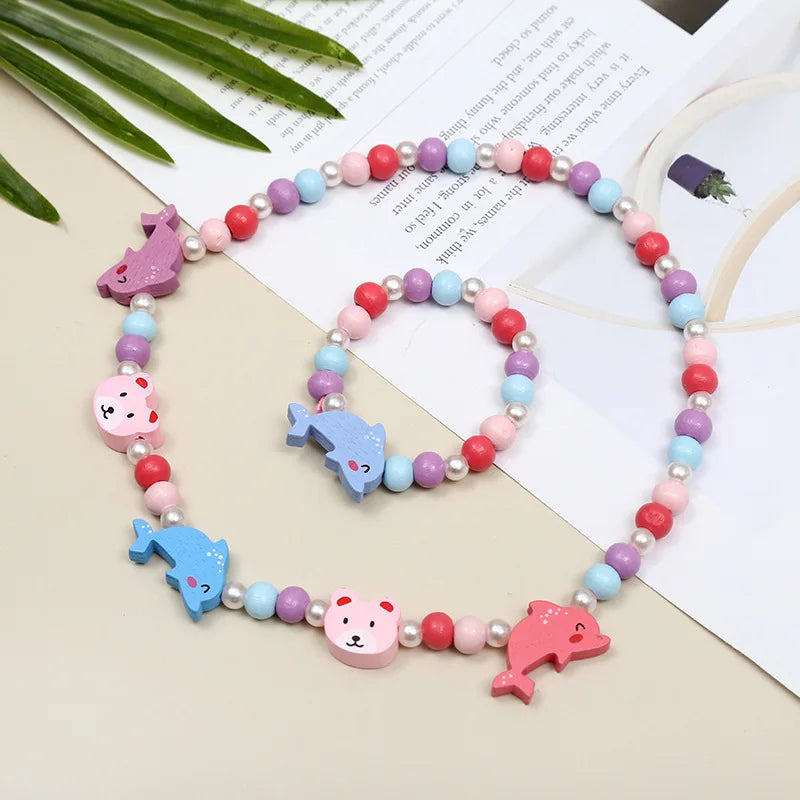 Adorable 2pcs/Set Cute Necklace Bracelet Sets