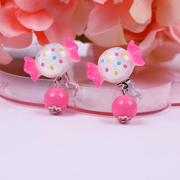 7 Pairs Cute Children's Clip-on Earrings