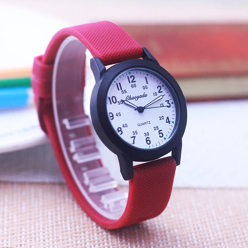 Chaoyada Fashion Silicone Strap Quartz Watches- boys& girls