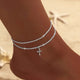 Double Layer Shiny Chains Anklets| Pktjewelrygiftshop