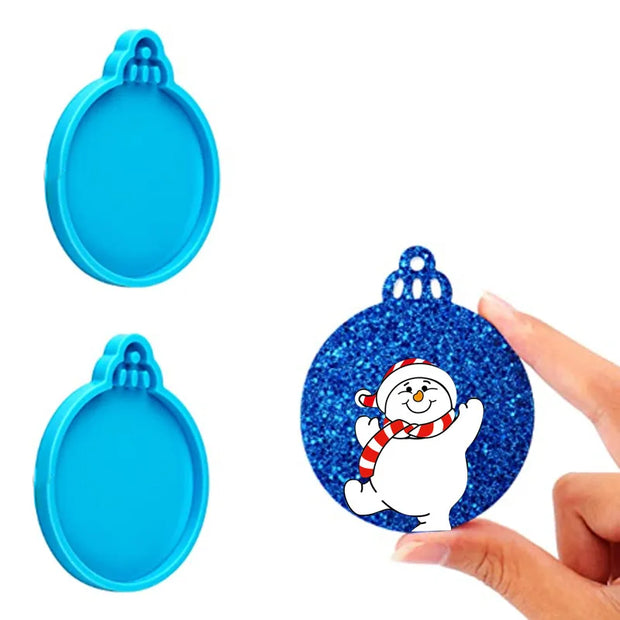 4Pcs Christmas Ball Ornament Resin Mold