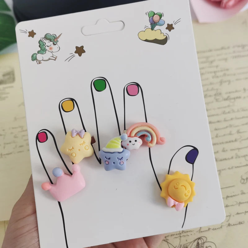 10pcs Children Cute Unicorn Horse Rings| pktjewelrygiftshop