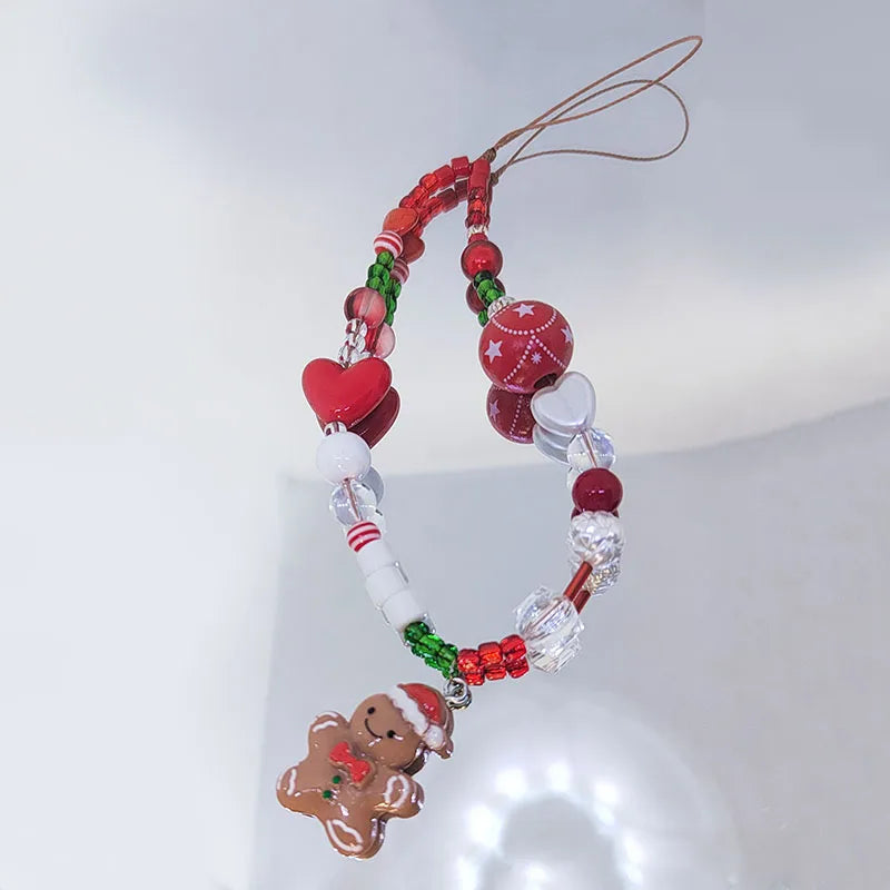 Gingerbread Man Mobile Phone Charm Strap Chain Lanyard