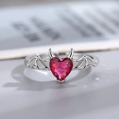 Draculaura Bat Heart Rings | Pktjewelrygiftshop
