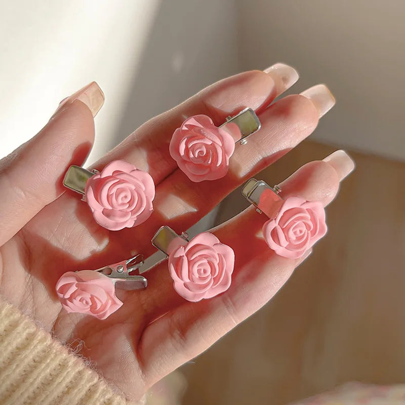 Mini Fashion Rose Bowknot Peach Hair Pin| Pktjewelrygiftshop