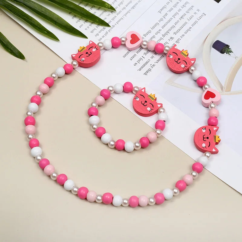 Adorable 2pcs/Set Cute Necklace Bracelet Sets