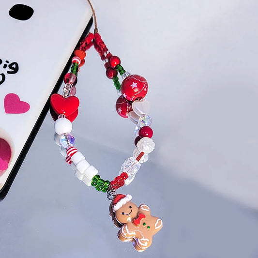 Gingerbread Man Mobile Phone Charm Strap Chain Lanyard