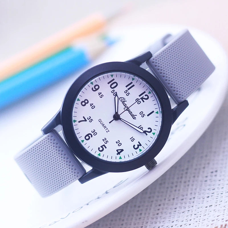 Chaoyada Fashion Silicone Strap Quartz Watches- boys& girls