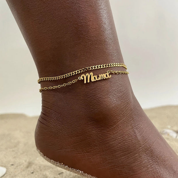 Customized Personalized Name Anklets for Women| Pktjewelrygiftshop