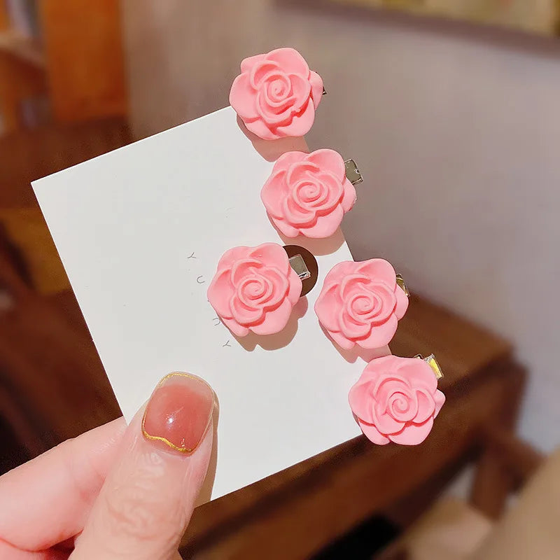 Mini Fashion Rose Bowknot Peach Hair Pin| Pktjewelrygiftshop