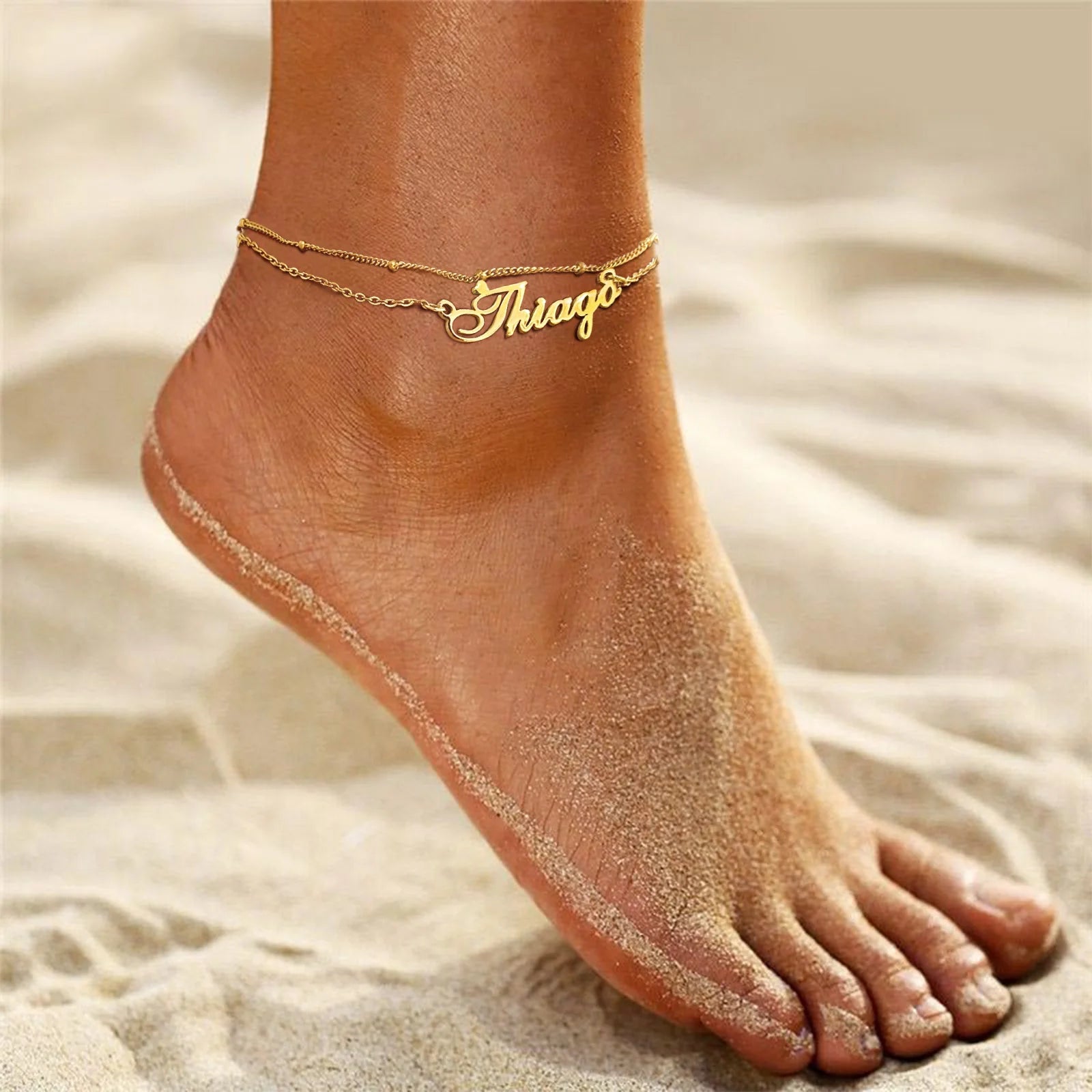 Customized Personalized Name Anklets for Women| Pktjewelrygiftshop