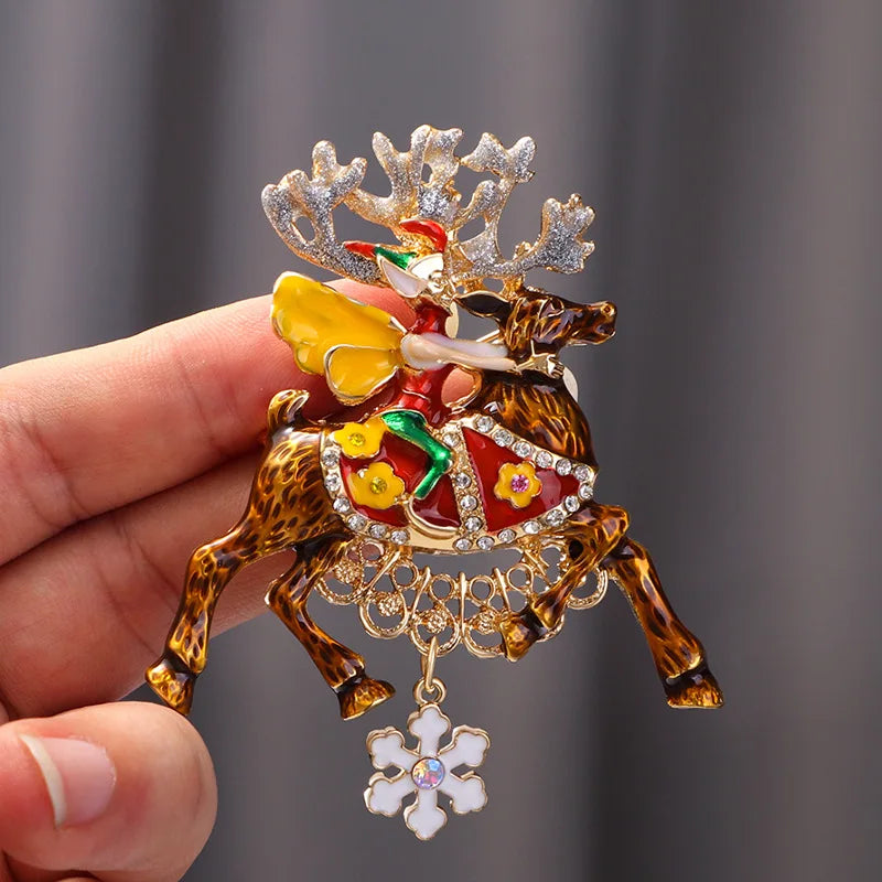 Hot-Selling New Christmas Reindeer Brooch