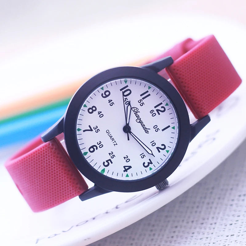 Chaoyada Fashion Silicone Strap Quartz Watches- boys& girls