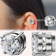 1-10 Pairs Crystal Magnetic Ear Studs for Men Women