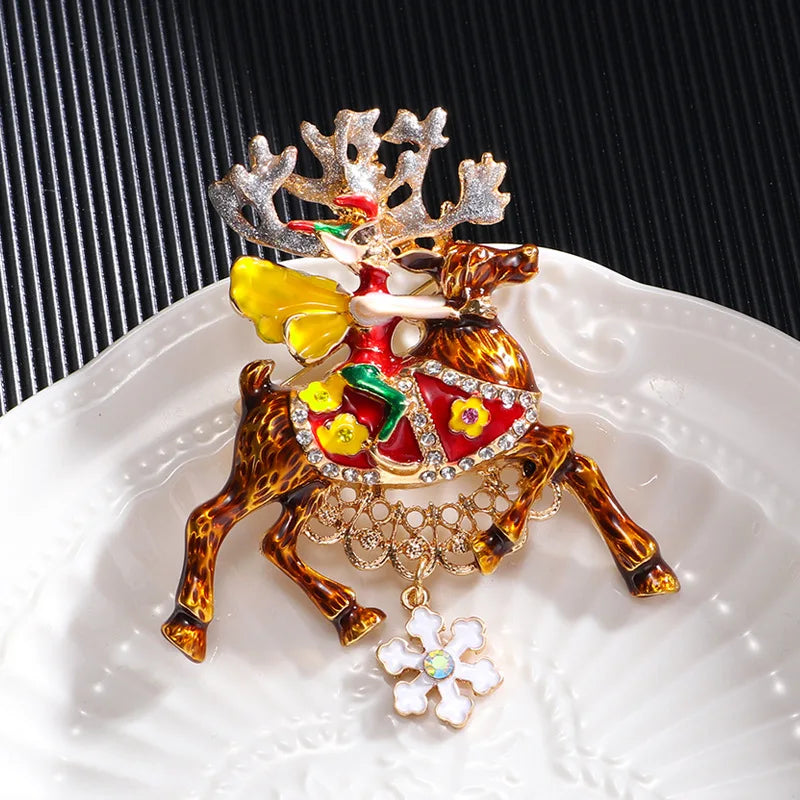 Hot-Selling New Christmas Reindeer Brooch