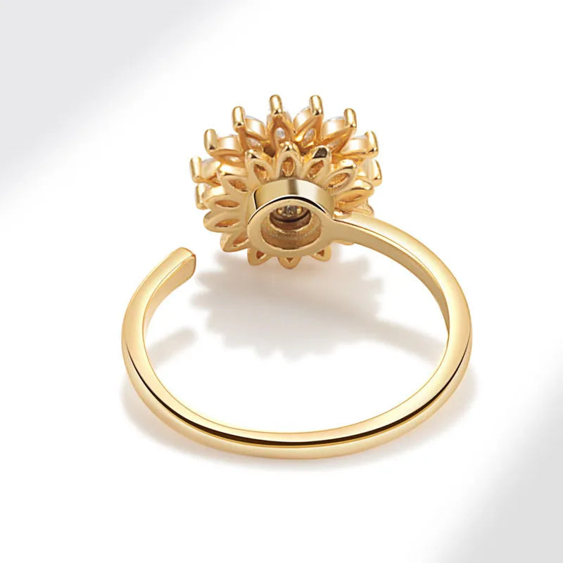 Fashion Crystal Sunflower Ring for Women| Pktjewelrygiftshop