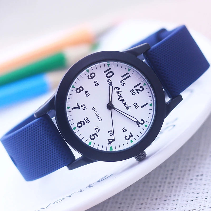 Chaoyada Fashion Silicone Strap Quartz Watches- boys& girls